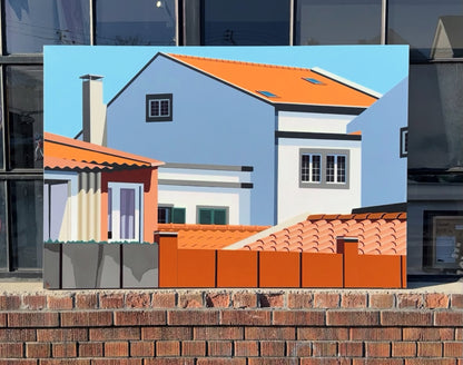 Gordon Leverton, award winning urban artist 40x60_ Portugal Inspired artwork. Represented by Canvas Gallery, Toronto. Canada.