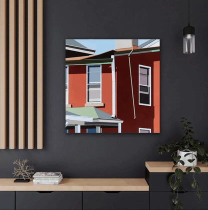 Cohort, 36x36 inches, Acrylic on Canvas,  Architecture Art, Toronto Artwork by Gordon Leverton