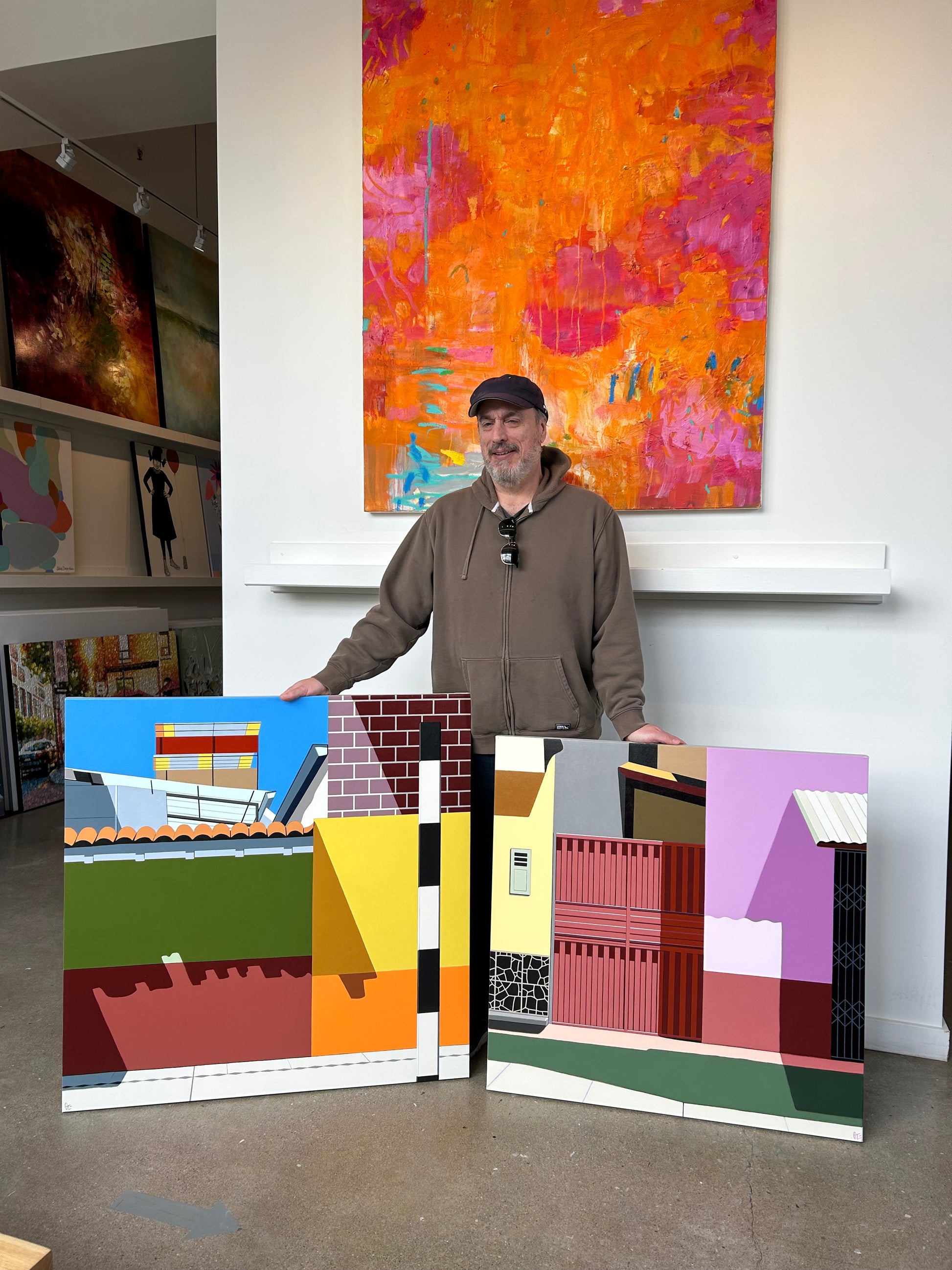 Gordon Leverton depicting Peruvian architecture in Lima, Peru