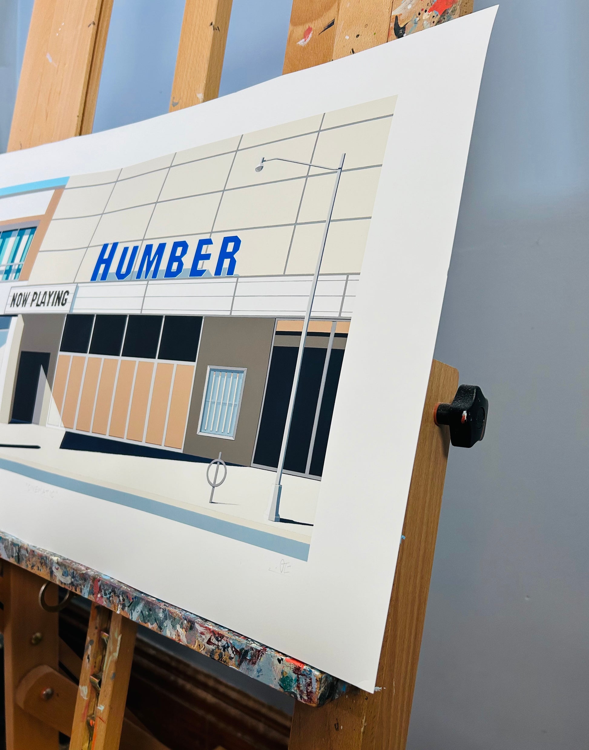 Gordon Leverton - Urban Landscape Artist - Limited Edition Signed Prints of Cinematic (Humber Cinema, Toronto, Ontario)