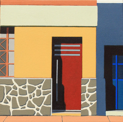 Gordon Leverton Artwork - 12x12 inch Framed Abstract Artwork, inspired from Mexico