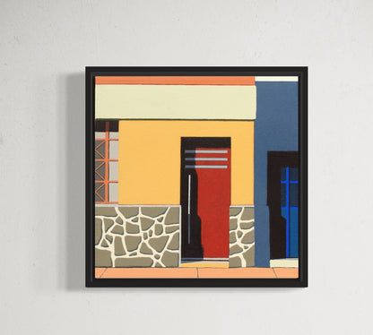 Gordon Leverton Artwork - 12x12 inch Framed Abstract Artwork, inspired from Mexico