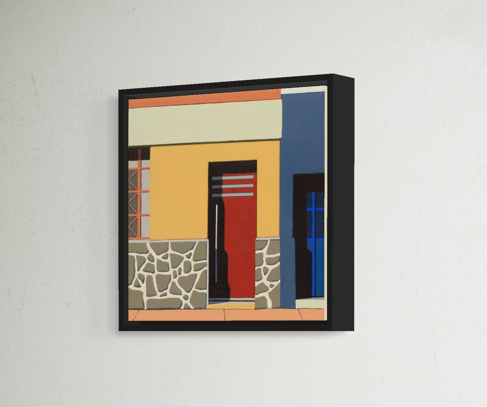 Gordon Leverton Artwork - 12x12 inch Framed Abstract Artwork, inspired from Mexico