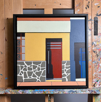 Gordon Leverton Artwork - 12x12 inch Framed Abstract Artwork, inspired from Mexico