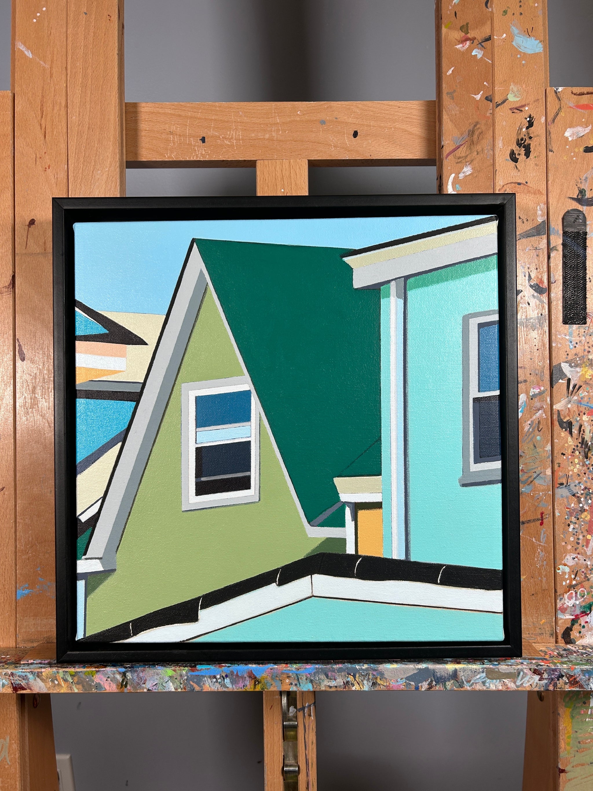 Video - Gordon Leverton Artwork - 12x12 inch Framed Original Urban Architecture Artwork, inspired from Pittsburgh (US)