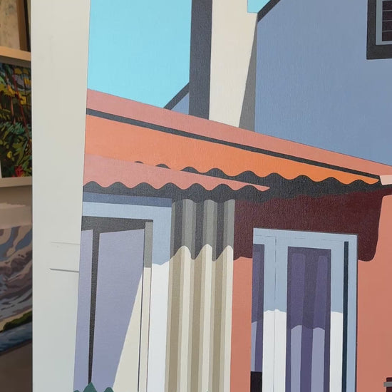 Gordon Leverton, award winning urban artist creating Atividade (Activity) -40x60_ Portugal Inspired artwork. Represented by Canvas Gallery, Toronto. Canada